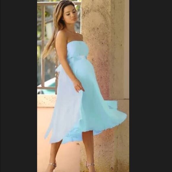 Nicole Michelle Maternity Georgette Dress … - Picture 1 of 5